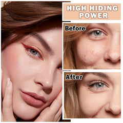 High-Coverage Matte Makeup Set: Cushion Foundation, Smooth Cream & Spray for Mature Skin in Light Beige Natural Nude