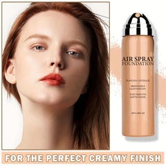 High-Coverage Matte Makeup Set: Cushion Foundation, Smooth Cream & Spray for Mature Skin in Light Beige Natural Nude