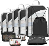 10-Piece Compression Packing Cubes—Lightweight, Expandable (Travel Essentials, Luggage Storage)