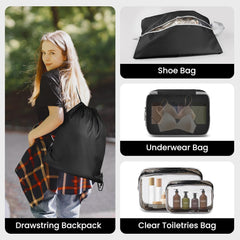 10-Piece Compression Packing Cubes—Lightweight, Expandable (Travel Essentials, Luggage Storage)