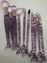 10-Piece Fishtail Powder Brush Set: Multi-Use Beauty Tools for Foundation, Eye & More