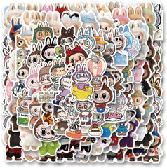100pcs Labubu Cartoon Stickers GMVAESKY for Water Bottle Luggage, Motorcycle, Skateboard Helmet, Refrigerator, Bicycle Sticker