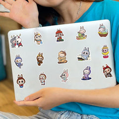 100pcs Labubu Cartoon Stickers GMVAESKY for Water Bottle Luggage, Motorcycle, Skateboard Helmet, Refrigerator, Bicycle Sticker