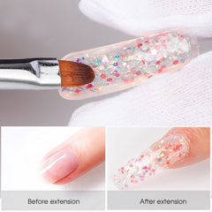 12-Color Crystalline Glitter Extension Glue – Painless & Fast Application Formula