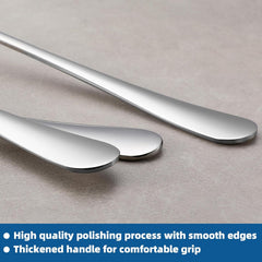 12 Stainless Steel Teaspoons: Mirror Polish, Dishwasher Safe 6.7" for Home & Restaurant
