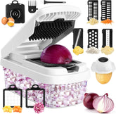 12-in-1 Pro 7-Blade Vegetable Chopper - Dicing/Slicing, Heavy Duty BPA-Free Kitchen Gadget for Carrots, Potatoes, Onions