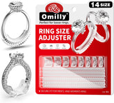 14 Sizes Ring Sizer Adjuster for Loose Rings Silicone Ring Guards Invisible Ring Spacers Fitter for Women and Men