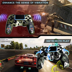 2-Pack Wireless PS4/PS3 Controller w/DualShock, 1000mAh, Audio/Motion/Share