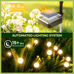 20 LED Firefly Solar Lights – Waterproof, Wind-Swaying, Outdoor Christmas/Patio/Pathway Decor (2 Pack)
