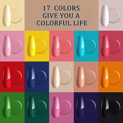 20 PCS Gel Nail Polish Kit Solid Colour Include Glossy & Matte Top Coat and Base Coat Soak Off For NAIL ART