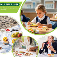 20 Pack Reusable 2-Compartment Snack Containers, BPA-Free Sauce Boxes for Kids & Adults On-the-Go