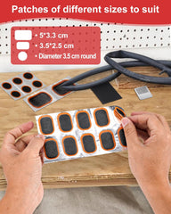 20-Piece Bike Tire Repair Kit – Inner Tube Patch, Manual, rasp & lever for Mountain/Road Bikes
