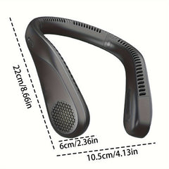 Portable Neck Fan - 5200mAh USB Rechargeable, 3 Speeds Bladeless, 4-16H for Outdoor, Travel, Work, Lightweight