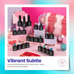 23-Piece 20-Color Gel Polish Kit - UV-Cured Nail Art Tools with Base/Top Coats for Beginners & Home Use, Women’s Gift