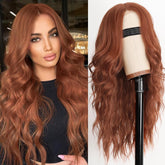 26" Black Heat-Resistant Long Wavy Lace Front Wig for Women, Party/Daily Use