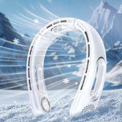 Portable Neck Fan - 5200mAh USB Rechargeable, 3 Speeds Bladeless, 4-16H for Outdoor, Travel, Work, Lightweight