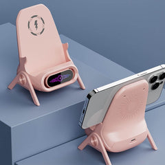 3 in 1 Wireless Charger Station Phone Stand Holder Bracket Decoration with Speaker Function,Fast Charging, Supply for All Phones