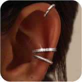 3 pieces/set Ear Cuffs Non-Piercing for Women 14K Gold Plated/Sterling Silver Earring Jewelry Gift