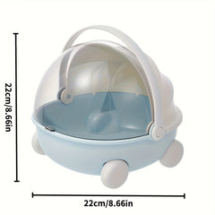 LABUBU second generation flip cover storage box, with 4 pulleys and PVC slide rail design, large capacity partition display stand