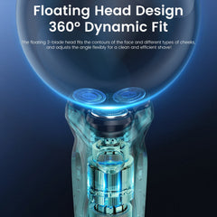 3D Men's Electric Shaver Cordless Shaver with Pop-up Trimmer-