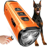 3X Ultrasonic Dog Barking Deterrent: 50ft Range, 5 Modes, Flashlight & Beep (Safe for All Sizes)