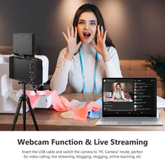 4K 64MP Vlogging Camera, 3" 180° Flip Screen, 18X Zoom, Point & Shoot, 32GB SD Card - Beginner-Friendly