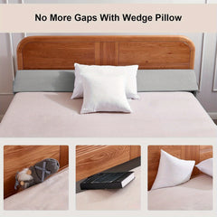 Wedge Pillow for Bed Wall Gap - Non-Slip Lumbar Support Bed Gap Filler Pillow