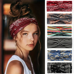 Women's 6-piece Summer Headband Bohemian Style Printed Hair Accessories