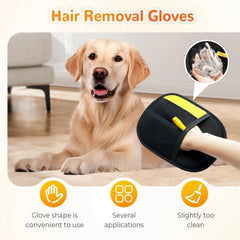 Electrostatic Pet Hair Removal Gloves, Washable for Cats/Dogs Hair on Furniture, Bedding, Car Seats - 2 Pcs