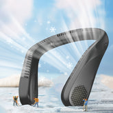 Portable Neck Fan - 5200mAh USB Rechargeable, 3 Speeds Bladeless, 4-16H for Outdoor, Travel, Work, Lightweight