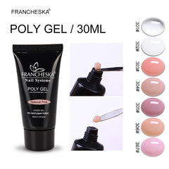 7-Color Painless Quick Crystal Extension Gel Set 30ml Nail UV Phototherapy Gel