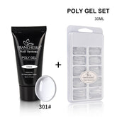 7-Color Painless Quick Crystal Extension Gel Set 30ml Nail UV Phototherapy Gel