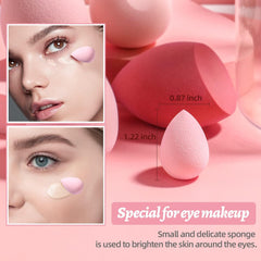 7 Pcs Makeup Sponge Set Blender Sponges for Liquid, Cream, and Powder, Multi-colored