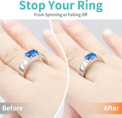 8 Pack 8 Sizes Ring Sizer Adjuster for Loose Rings Invisible Ring Guards for Women and Men with Polishing Cloth