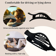 8-Pack Women's French Flat Hair Clips—Large Matte No-Slip Claw Barrettes (Thick/Thin Hair, Strong Hold)