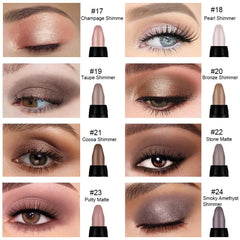 8Pcs Cream Eye Shadow Brightener Sticks Set for Eyes Smoky Amethyst Shimmer Eye Shadow Waterproof