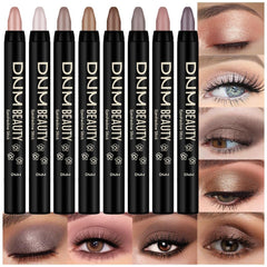 8Pcs Cream Eye Shadow Brightener Sticks Set for Eyes Smoky Amethyst Shimmer Eye Shadow Waterproof