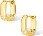 925 Sterling Silver Earrings Chunky for Women Trendy Small Hoop Earrings Silver Hypoallergenic Earrings