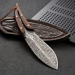 -Piece Kitchen Knife Set: Chef, Slicing, Utility, Scissors - High-Carbon Stainless Steel, Razor Sharp, Non-Stick, Ergonomic Wood Handles, Gift Box Set