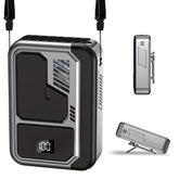 2025 Hands-Free Neck Fan: 3000mAh, Brushless Motor, Digital Display, 3 Speeds, LED Flashlight for Outdoor Work/Camping/Fishing