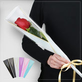 3PCS Bouquet Set with Plastic Transparent Packaging, Silk Ribbon, Simulated Bouquet Mother's Day Valentine's Day