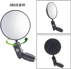 2pcs Bicycle Cycling Rear View Mirrors, Convex Mirror with Adjustable Handlebar Installation