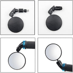 2pcs Bicycle Cycling Rear View Mirrors, Convex Mirror with Adjustable Handlebar Installation