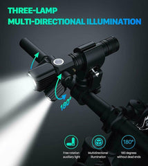 USB Rechargeable LED Bicycle Headlight Bicycle Front Light Set Bicycle USA -