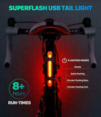 USB Rechargeable LED Bicycle Headlight Bicycle Front Light Set Bicycle USA -