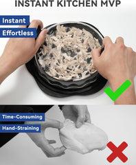 Chicken Shredder Tool Twist for Kitchen, Manual Chicken Breast Grinder Machine for Ground Food, Meat & Vegetables