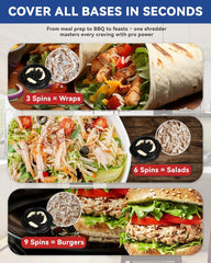 Chicken Shredder Tool Twist for Kitchen, Manual Chicken Breast Grinder Machine for Ground Food, Meat & Vegetables