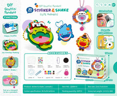 Children's puzzle DIY graffiti magnetic pendant