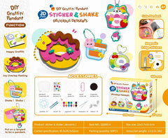 Children's puzzle DIY graffiti magnetic pendant