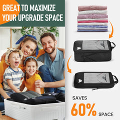 Compression Packing Cubes—Lightweight, 6-Piece Set, Durable (For Luggage, Clothes, Travel)